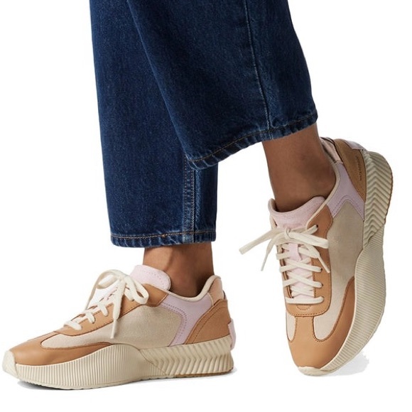 SOREL Ona Blvd Honest Beige/Whitened Pink Classic Waterproof Sneakers Size 7 - Picture 2 of 16